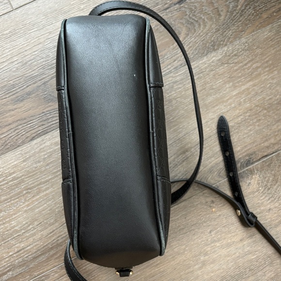 Gucci Black Embossed Leather Shoulder Bag - Picture 5 of 8